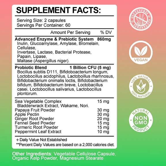 Enzimas Digestivas| 120 softgels 2