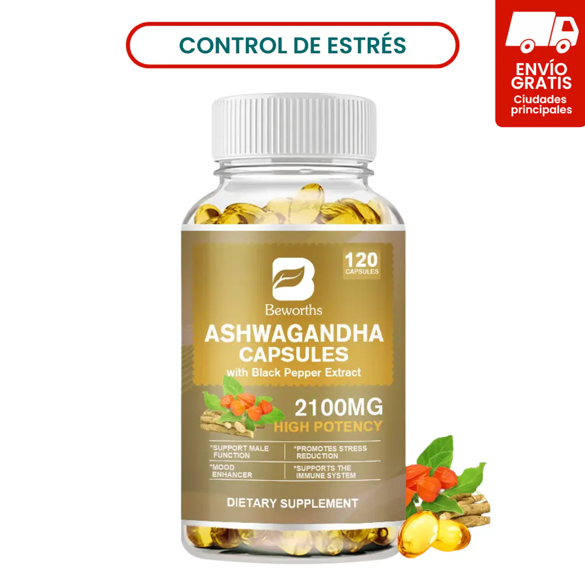 Ashwagandha 2.100mg - 120 caps 1