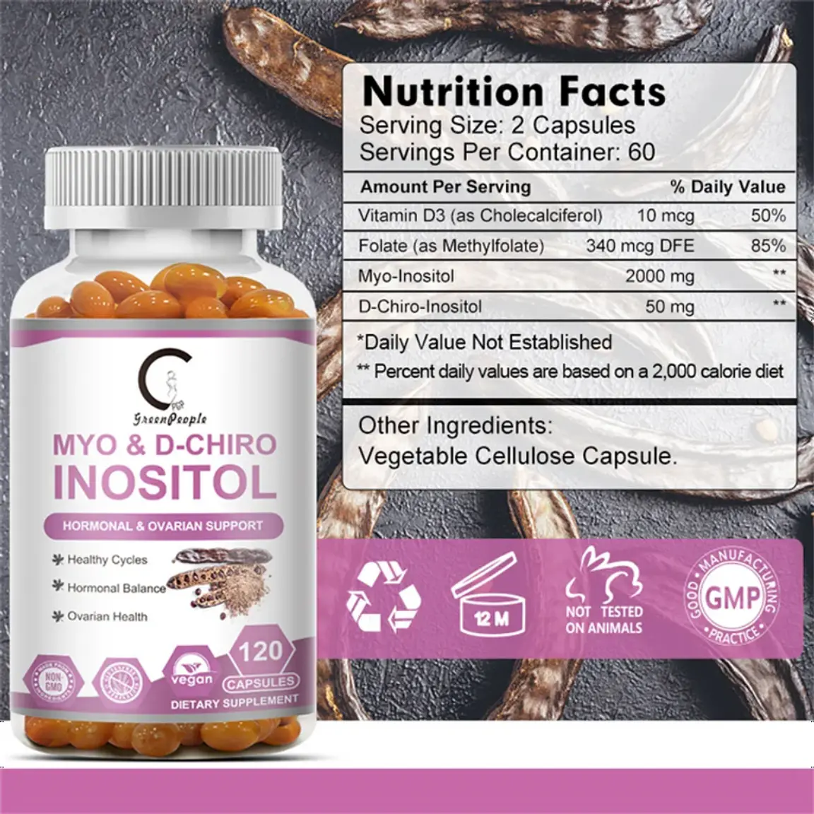 Myo & D-Chiro Inositol | 120 softgels 2