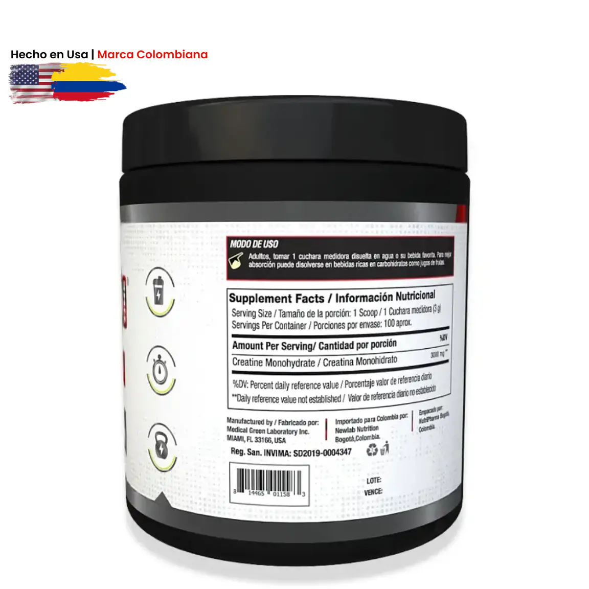 Creatina Monohidratada 300gr  2
