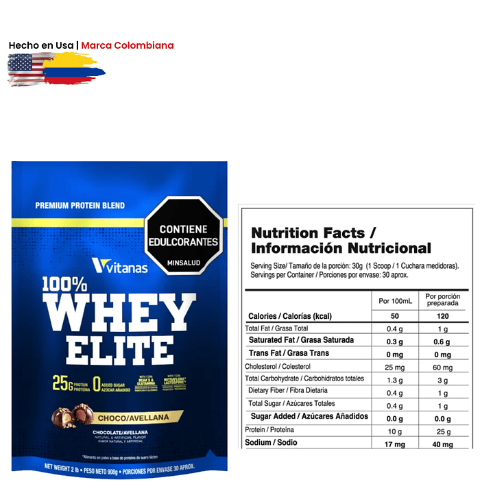 Whey Elite  | 2 Libras  3
