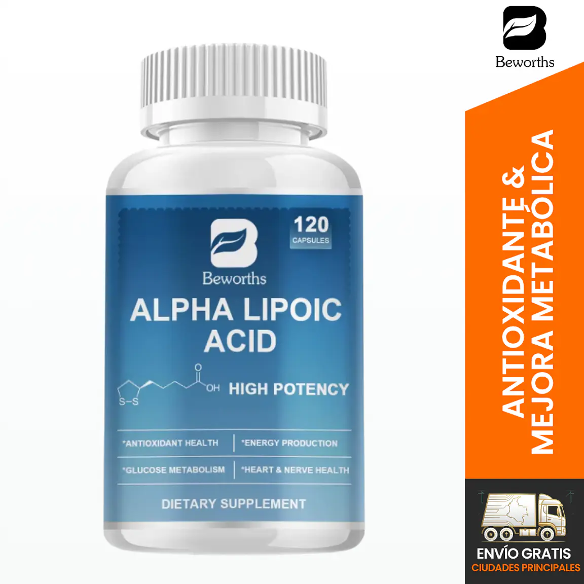 Ácido Alfa Lipoico (ALA) | 120 caps 1