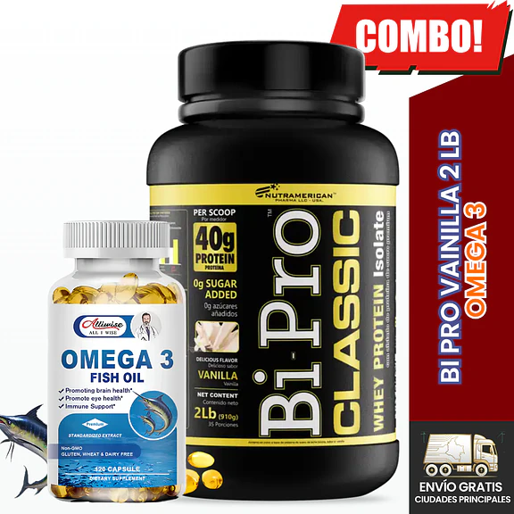 Combo Recuperación Total | Bi Pro 2lb + Omega 3 120 softgels 1