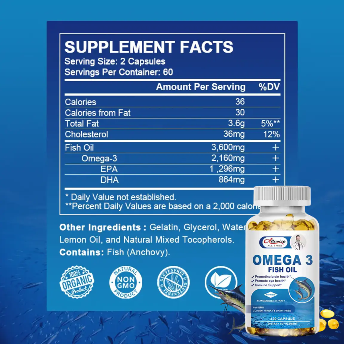 Combo Recuperación Total | Bi Pro 2lb + Omega 3 120 softgels 2
