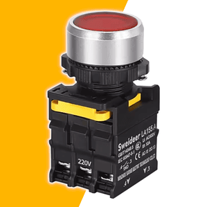 Pulsador con Indicador Led Rojo 220v