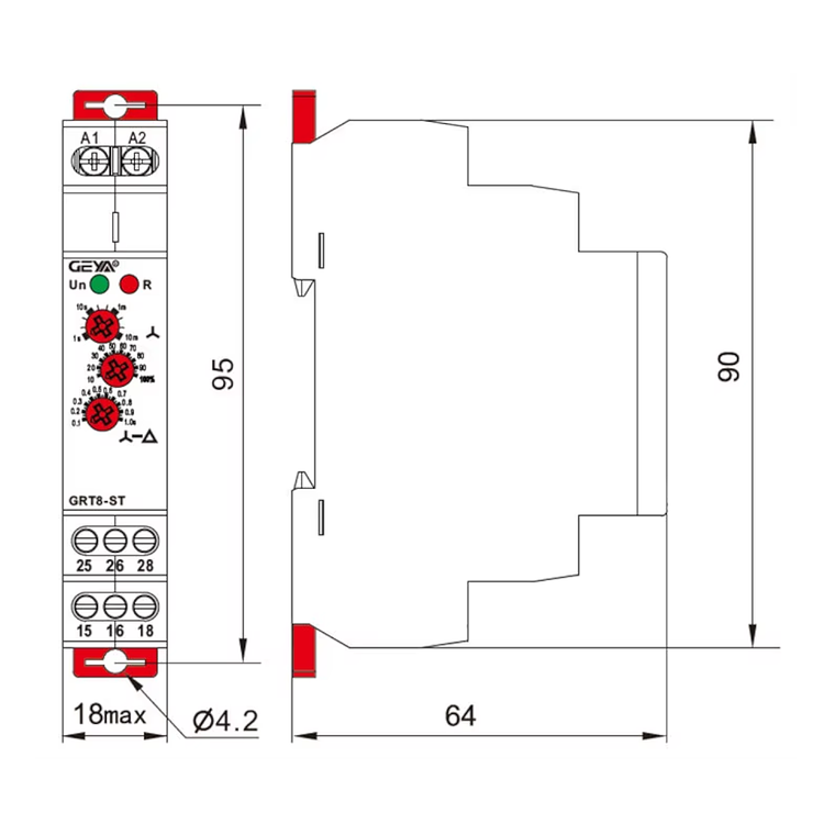 Temporizador Estrella-Triángulo GRT8-ST 5