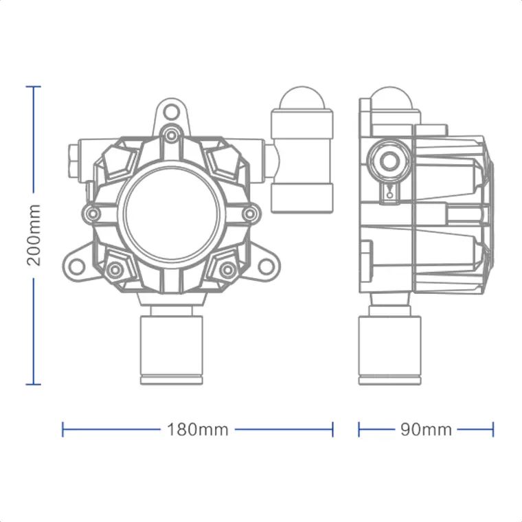 Detector de Amoníaco (NH3) Bosean K-G60 rango 0-100ppm 4