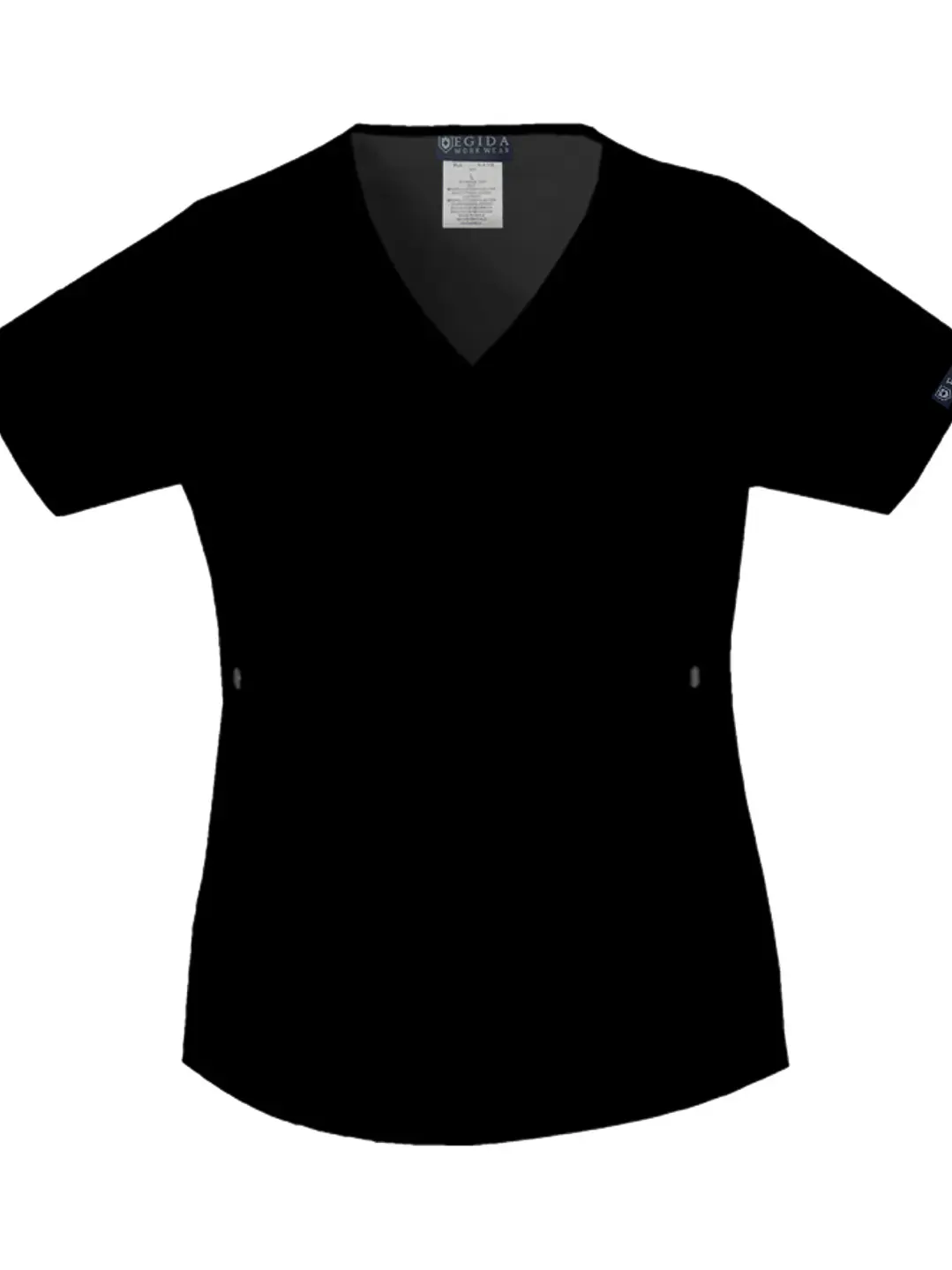 Tela De Invierno Blusa Medica Negra Modelo Cargo Poplin - nuevo - Uniformes clínicos Égida Chile