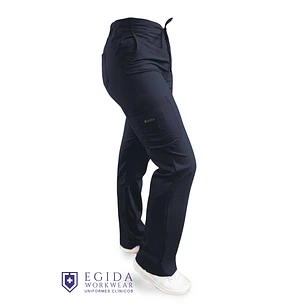 Pantalon Diseño Cargo Negro Poplin 
