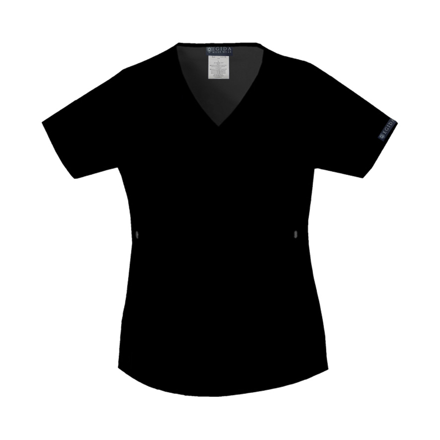 Blusa Medica Negra Modelo Cargo Poplin - NUEVO AGOSTO