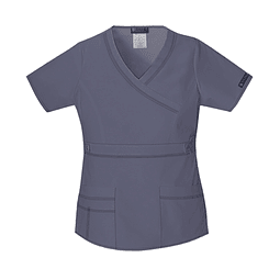 Blusa Medica Gris Modelo Cargo Hilo Fucsia