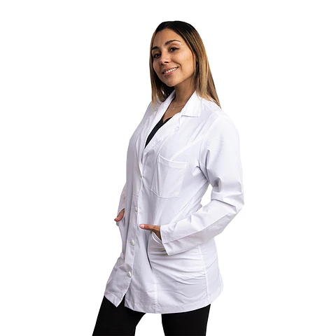 Bata Clínica Blanca Antifluido para Mujer | Égida Uniformes