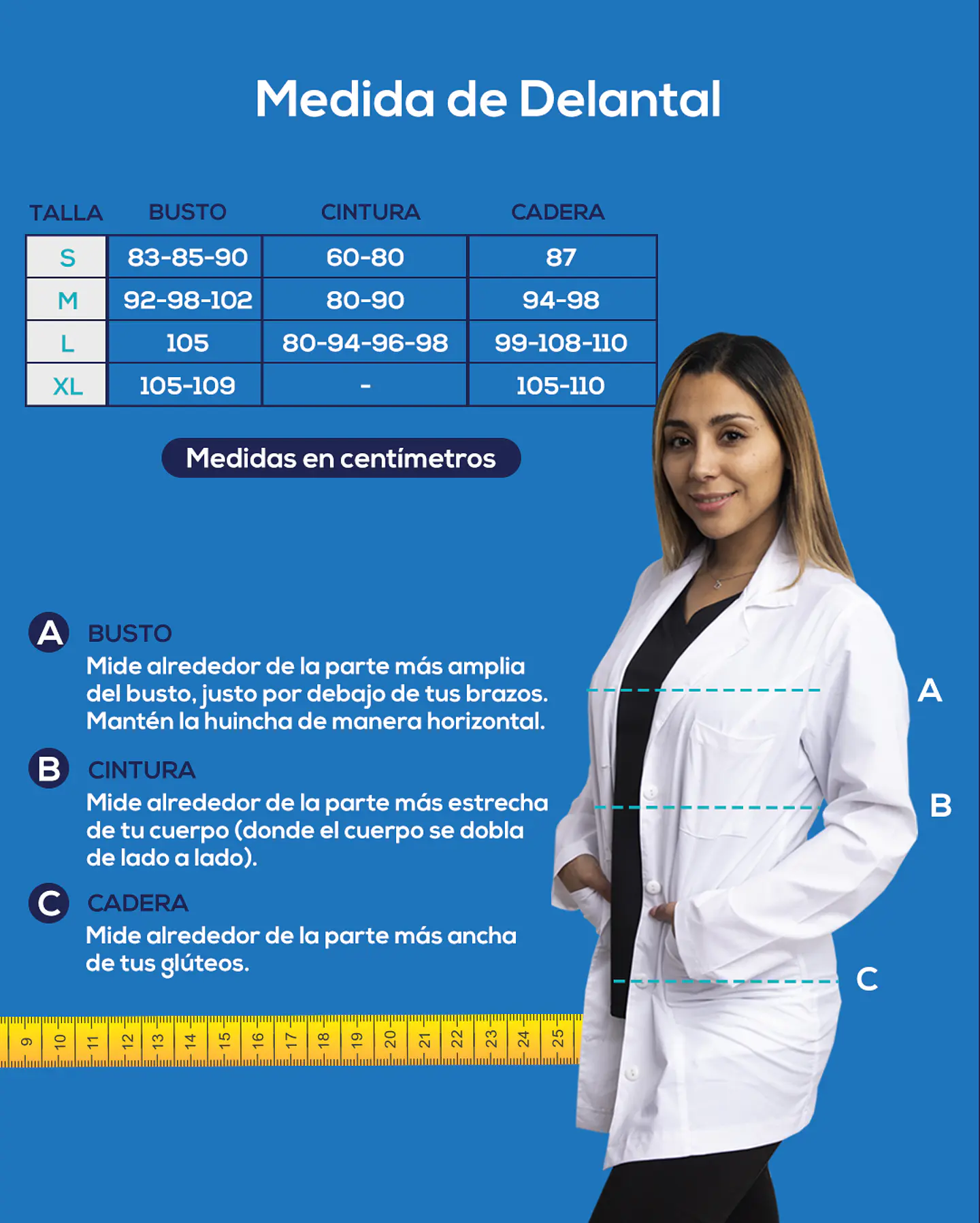 Bata Clínica Blanca Antifluido para Mujer | Égida Uniformes 4