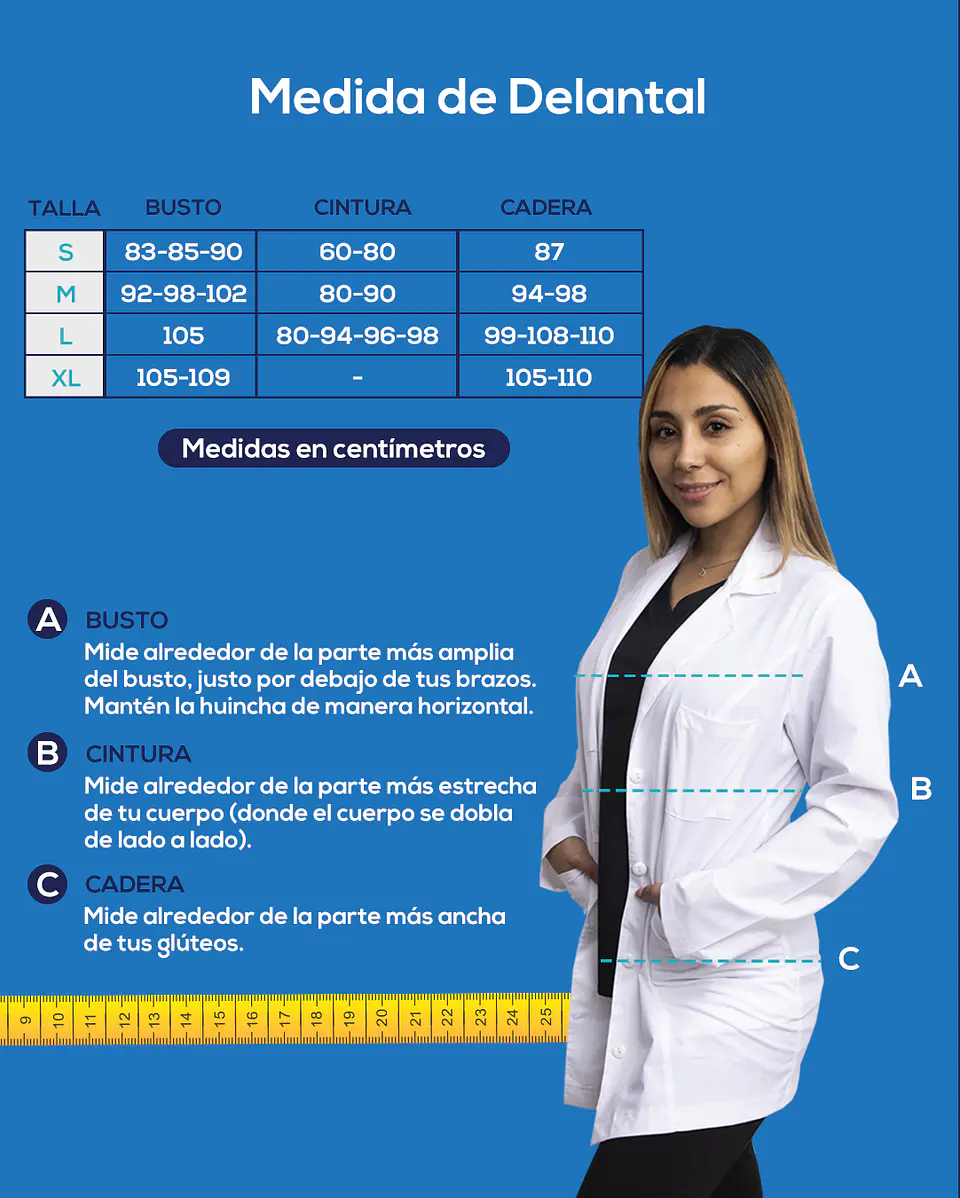 Bata Clínica Blanca Antifluido para Mujer | Égida Uniformes 4