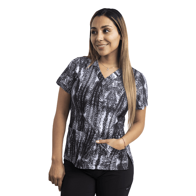 Blusa Diseño Estampado Nebulosa Gris