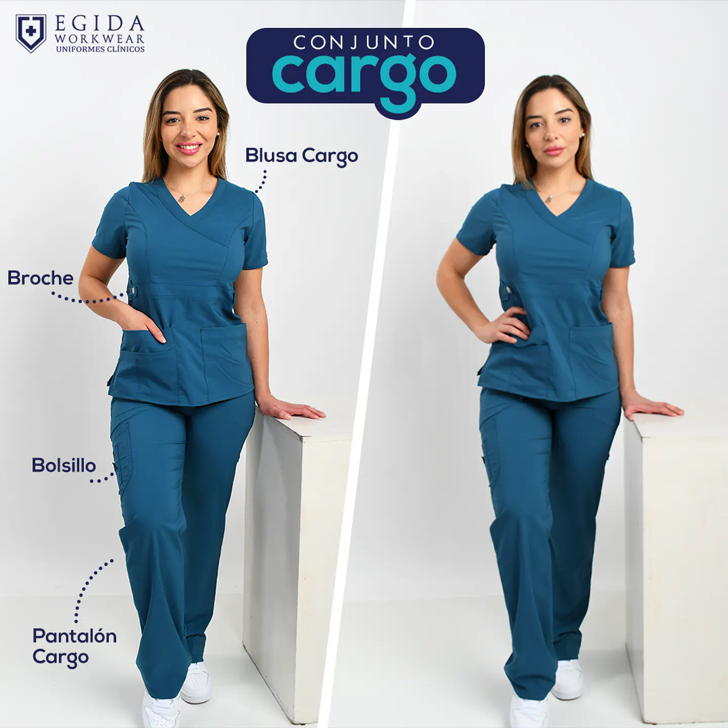 Conjunto Verde Petroleo Antifluido Elasticado 2