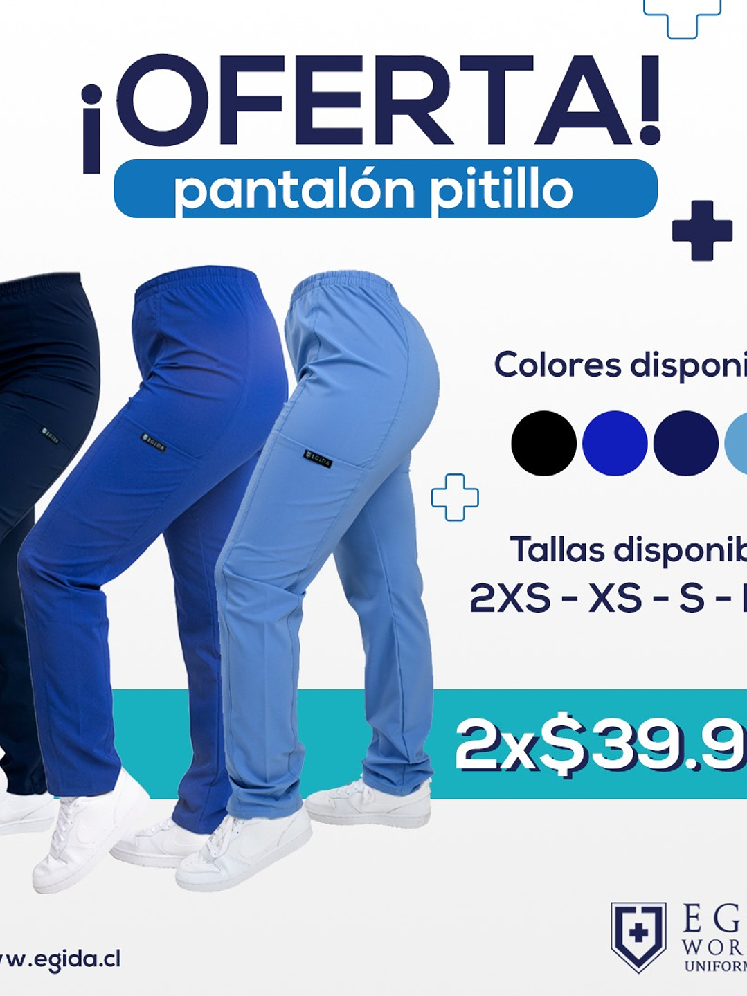  Pantalon Elasticado Apitillado Antifluido Negro 2