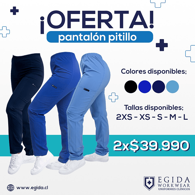 Producto Nuevo - Pantalon Elasticado Apitillado Antifluido Gris