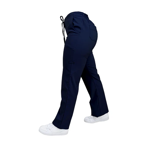 Pantalon Modelo Cargo Solo Tecnología Antifluido Azul Marino