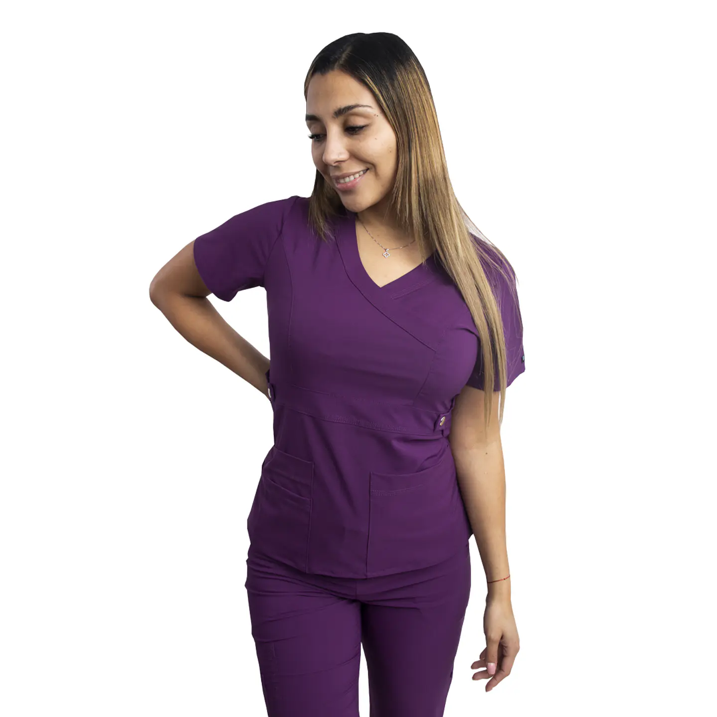 Conjunto Cargo Antifluido Elasticado Morado 2