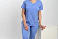 Blusa Celeste Antifluido Elasticado Modelo Aurora - Miniatura 1