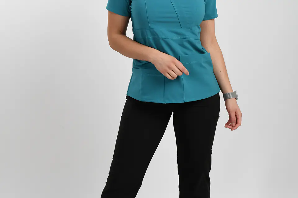 Blusa Clínica Turquesa – Modelo Venus 2