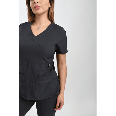 Blusa Modelo Cargo Elasticado Antifluido Gris