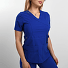 Blusa Modelo Cargo Elasticado Antifluido Azul Rey