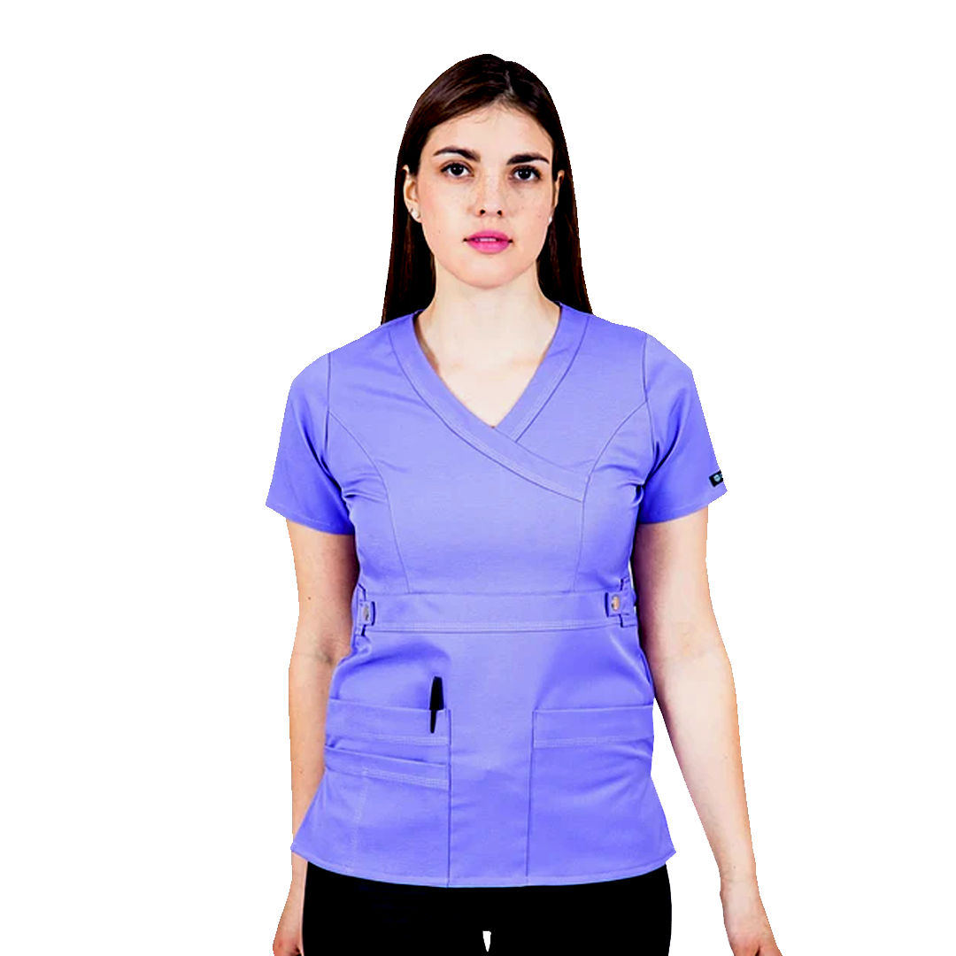 Blusa Medica Lila Modelo Cargo Antifluido 