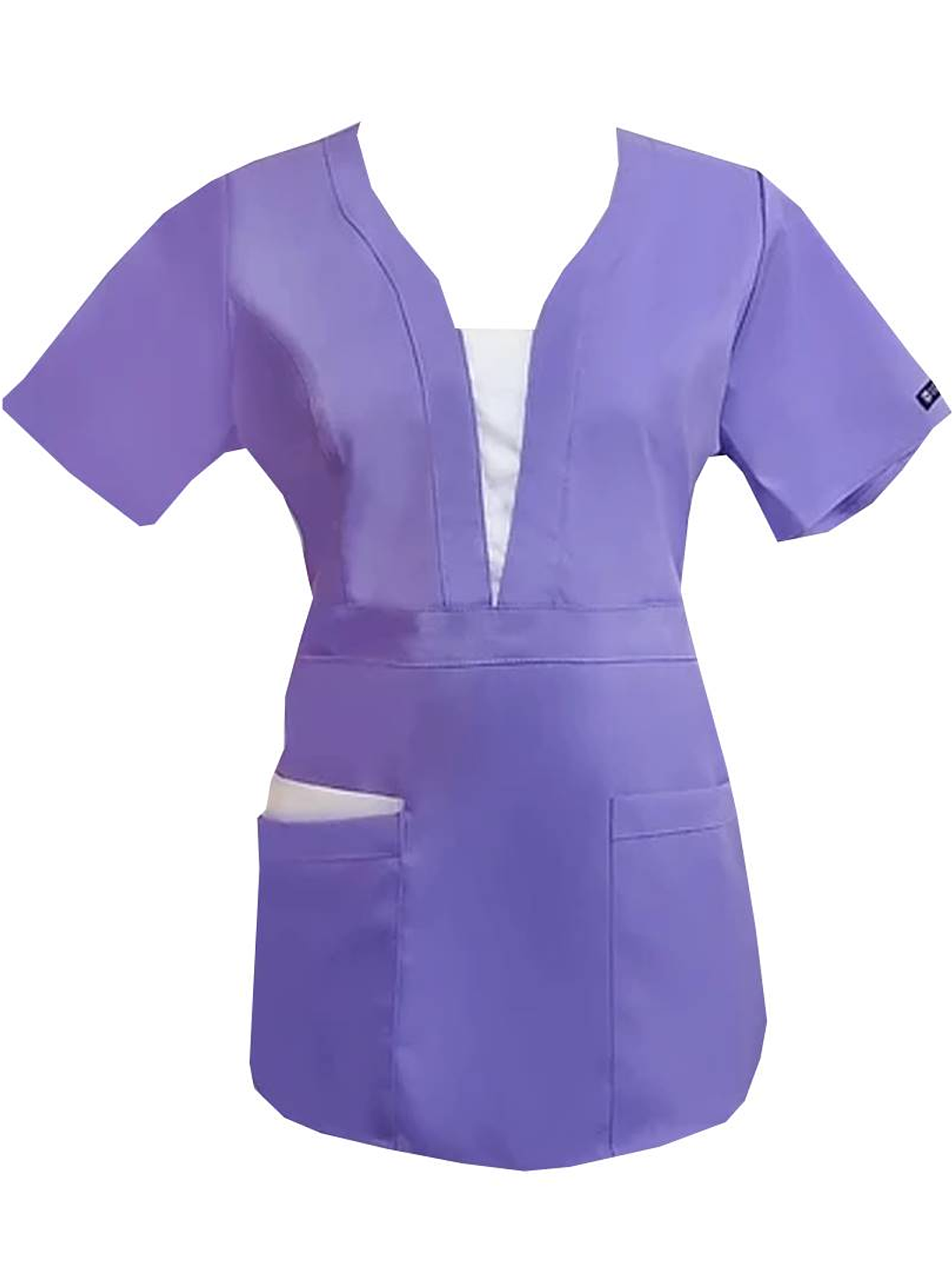 Blusa Mujer Color Lila Modelo Atena Aplicacion Blanco 1