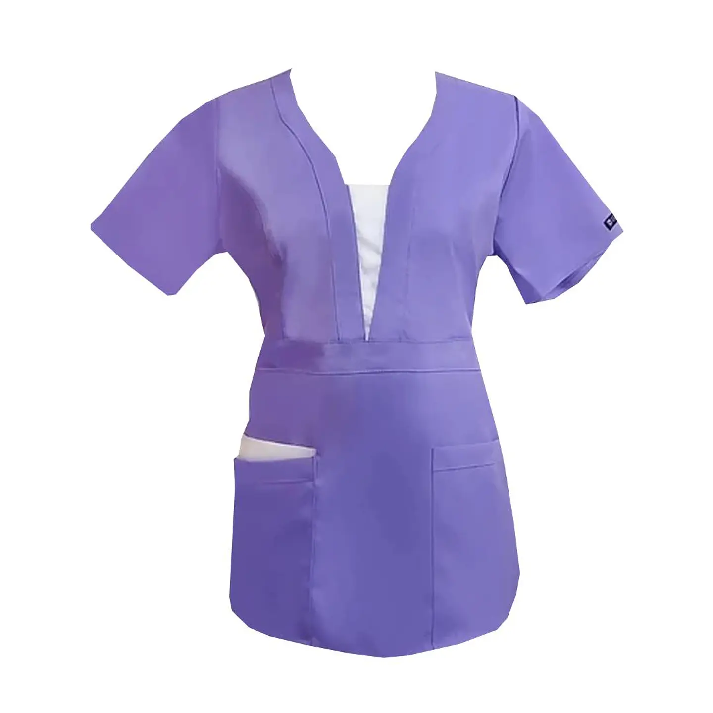 Blusa Mujer Color Lila Modelo Atena Aplicacion Blanco 1