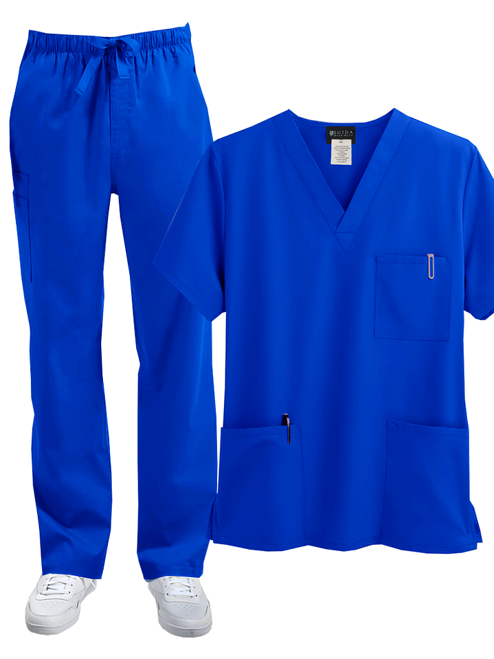 Pantalon Cargo Hombre Azul Rey 3