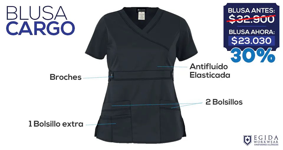 Conjunto Clínico Gris Antifluido Elasticado 8