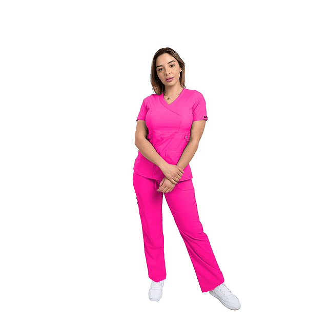 Blusa Modelo Cargo Elasticado Antifluido Fucsia