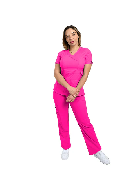 Conjunto Clínico Fucsia Antifluido Elasticado