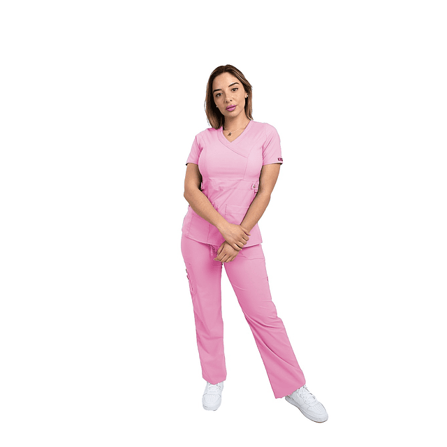 Conjunto Clínico Rosado Antifluido Elasticado