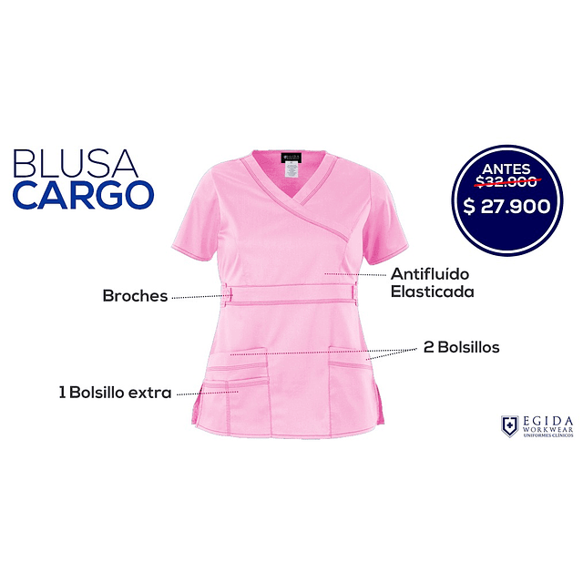 Conjunto Clínico Rosado Antifluido Elasticado