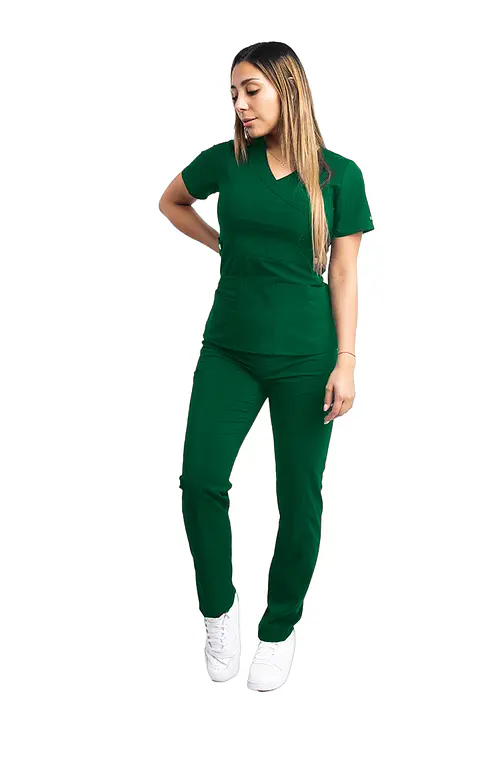 Conjunto Clínico Verde Botella Antifluido Elasticado