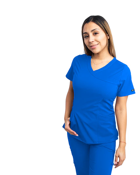 Blusa aurora Azul Rey Elasticado Antifluido