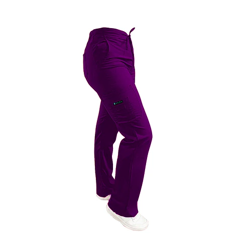 Pantalon Modelo Cargo Elasticado Antifluido Morado