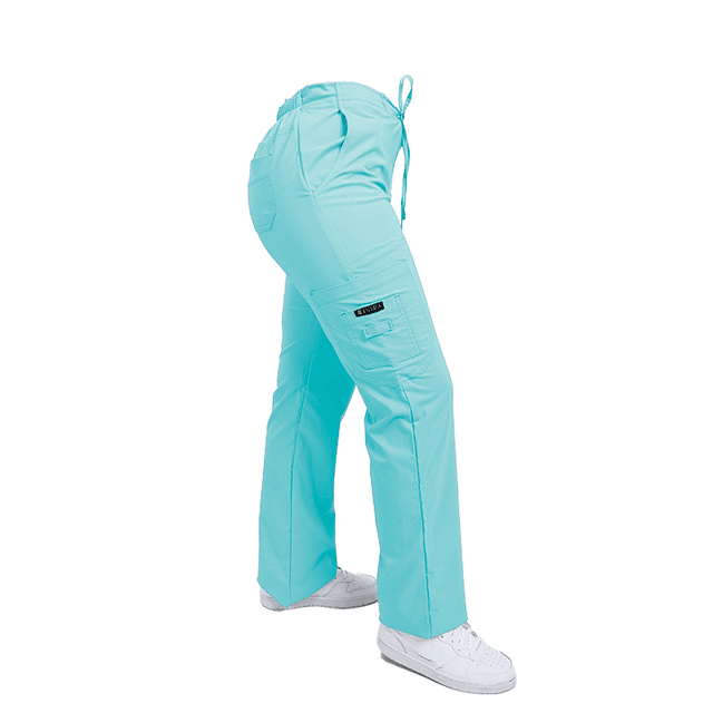 Pantalon Modelo Cargo Elasticado Antifluido Menta