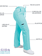 Pantalon Modelo Cargo Elasticado Antifluido Menta - Miniatura 2