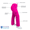 Pantalon Modelo Cargo Elasticado Antifluido Fucsia