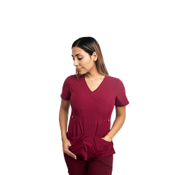 Blusa Cargo Burdeo - Tela Elasticada