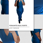 Conjunto Blusa Y Pantalon Clinico Antifluido Azul fuerte -  nuevo color