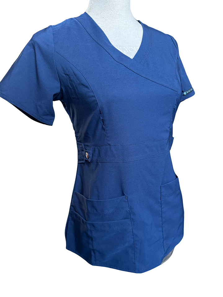 Blusa Modelo Cargo Elasticado Antifluido Azul Marino Claro 2