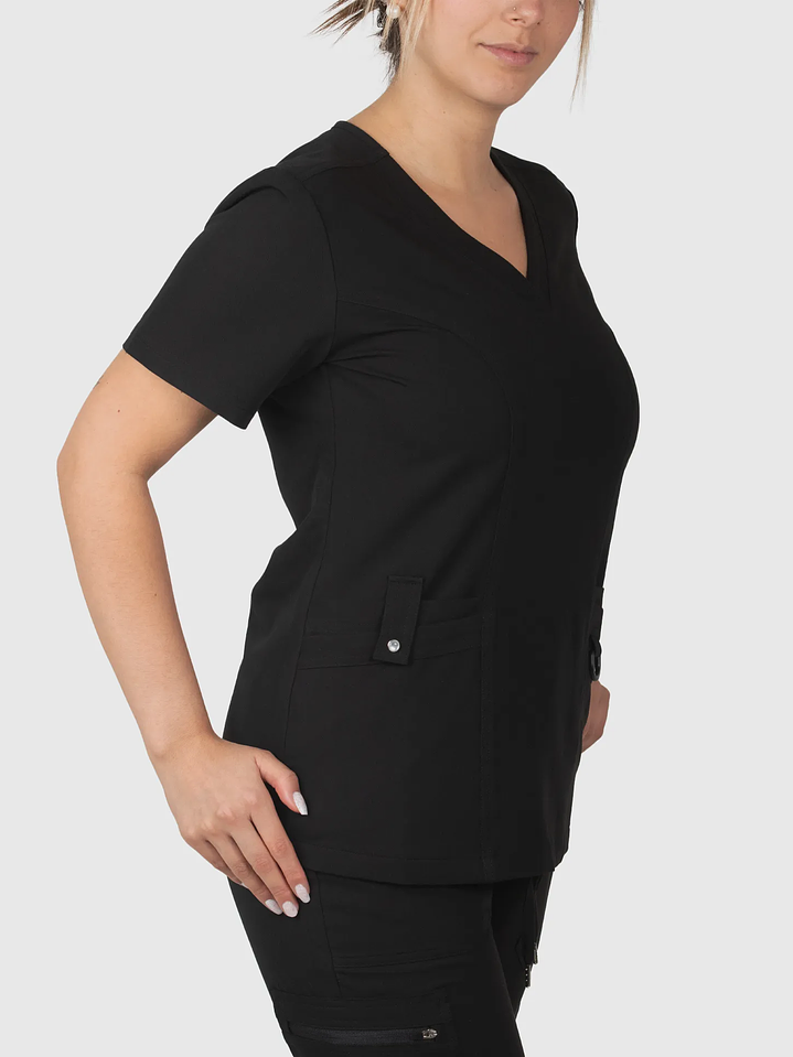 Blusa Clínica Modelo HANA Negro  5