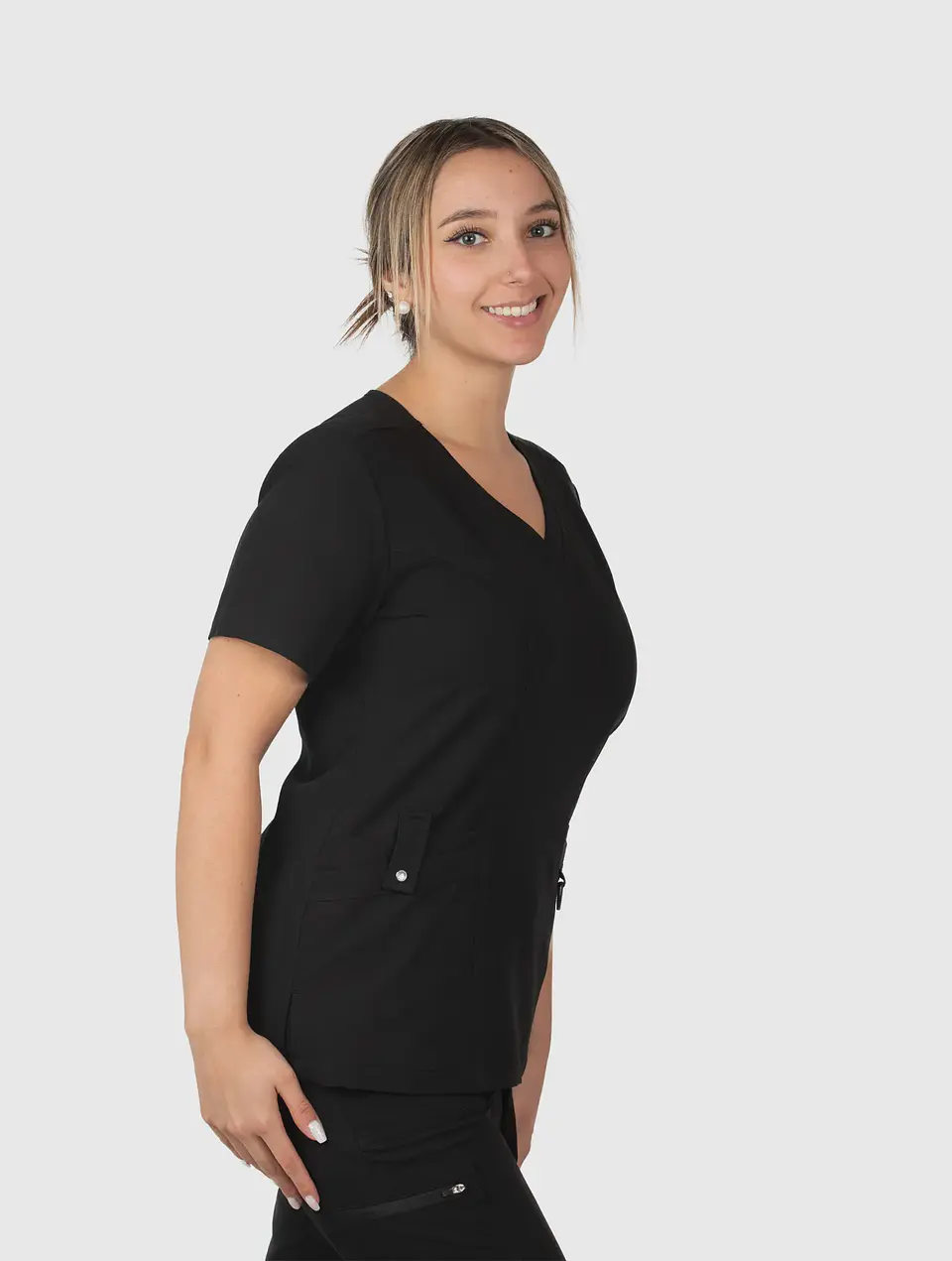 Blusa Clínica Modelo HANA Negro  4