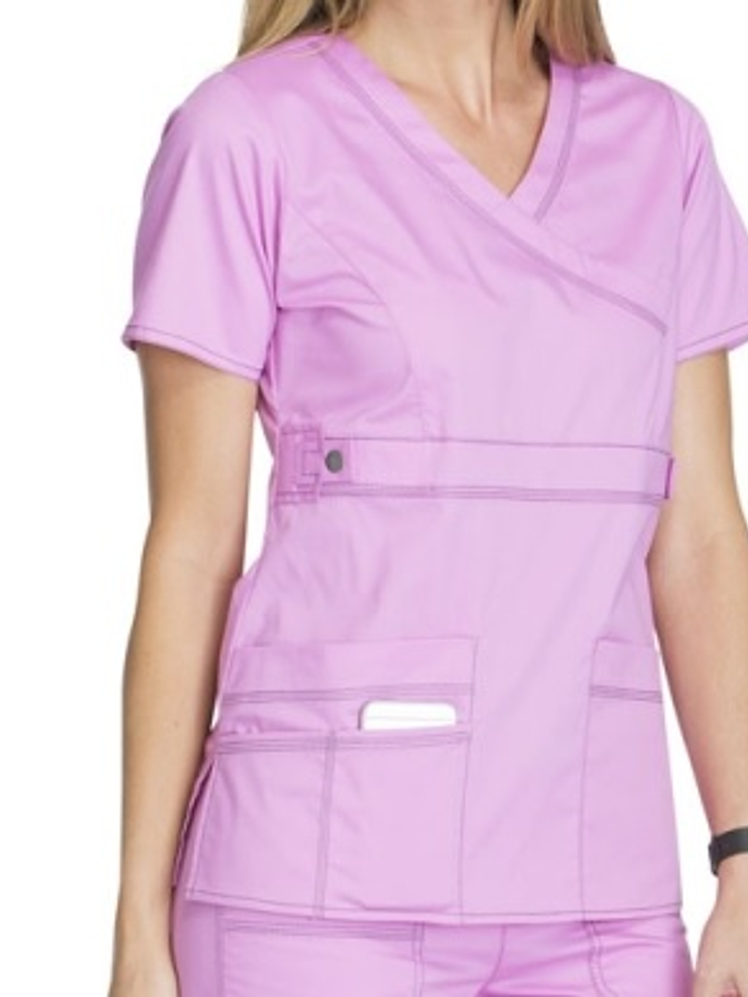Blusa Modelo Cargo Elasticado Antifluido Rosado 1