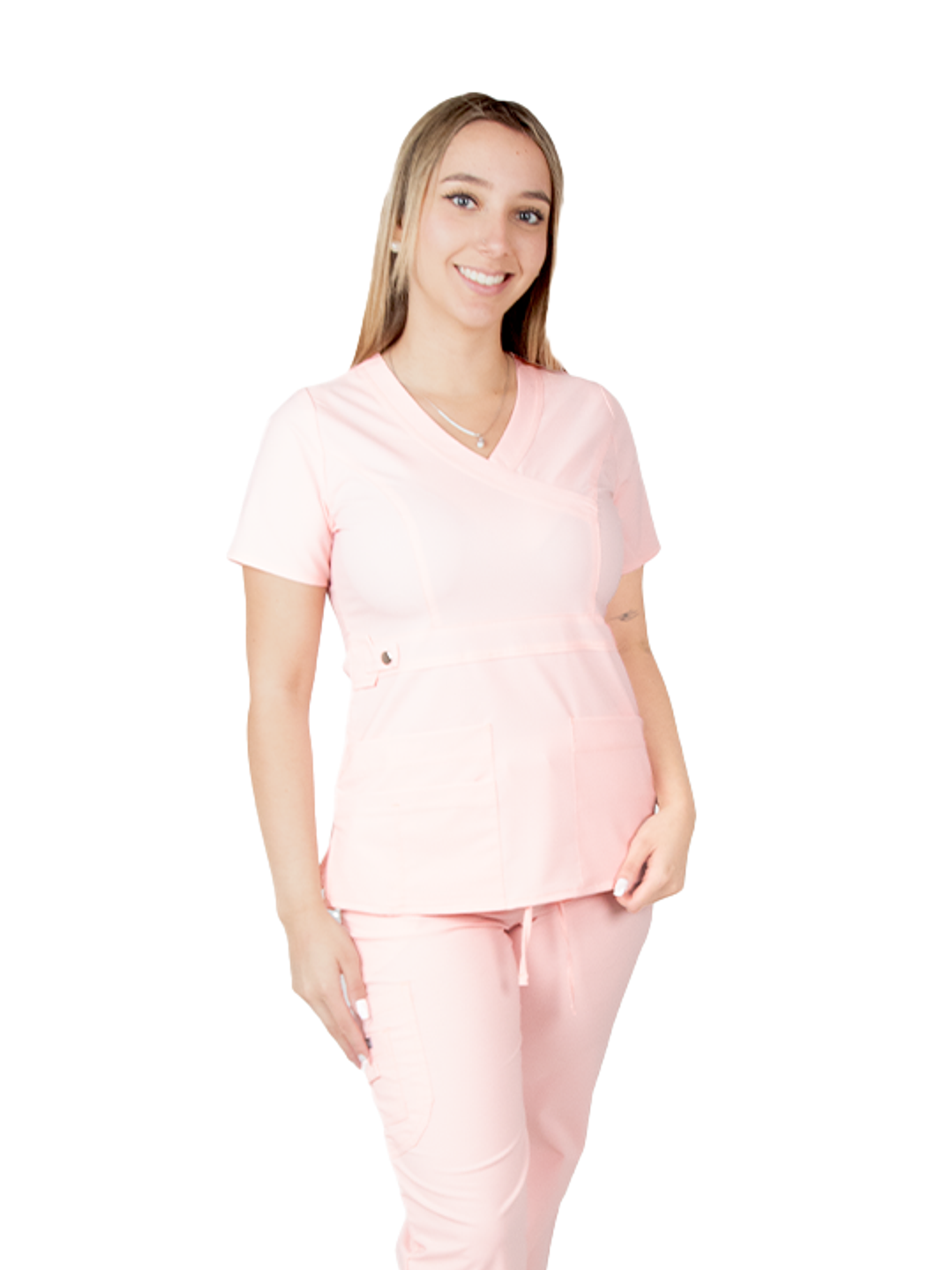 Blusa Modelo Cargo Elasticado Antifluido Damasco 1